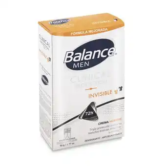 Makro Desodorante en crema balance men clinical protection invisible 50g oferta