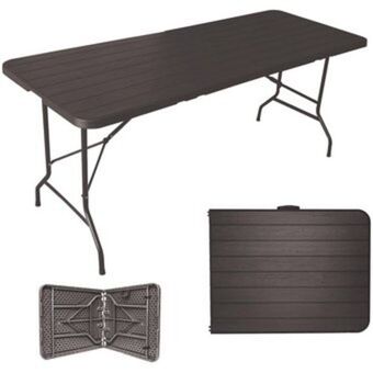 Linio Mesa portafolio plegable 180cm tipo madera plastico jardin oferta