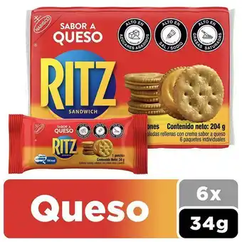Carulla Galletas saladas queso ritz 204 gr oferta