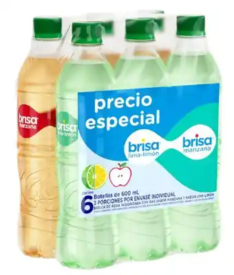 Merqueo Agua brisa saborizada surtida limon manzana 600ml x 6unds oferta