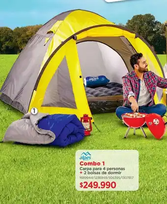Easy Carpa para 4 personas + 2 bolsas de dormir oferta