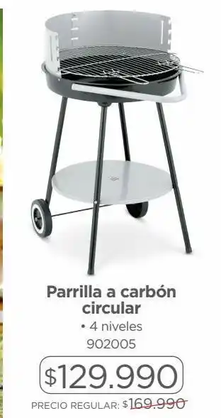 Parrilla a carbón circular