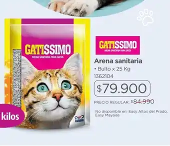 Easy Arena para gatos gatissimo x 25kg oferta