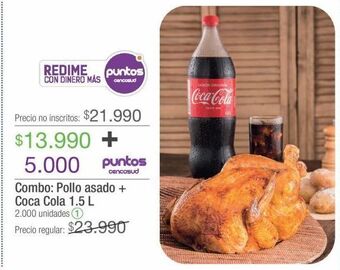 Jumbo Combo pollo asado coca cola 1.5l oferta