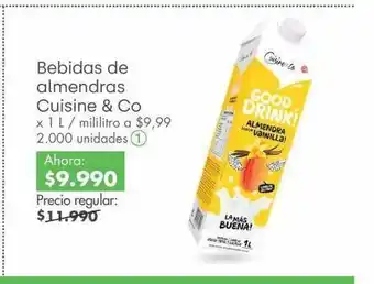 Jumbo Bebida de almendras cuisine & co oferta