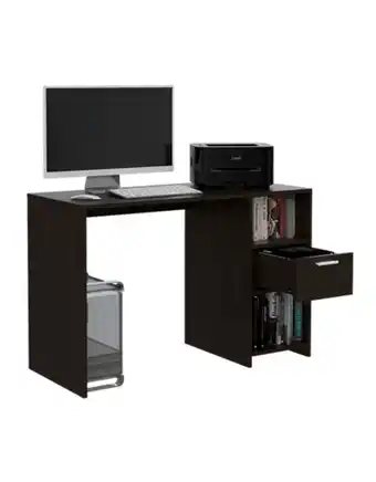 Flamingo Escritorio malasia, wengue, con un cajón archivador y dos entrepaños oferta