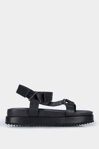 Vélez Sandalias plataforma bali de cuero para mujer cierre con velcro oferta