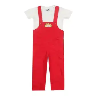 Overol beige-rojo bubblegummers gael niño