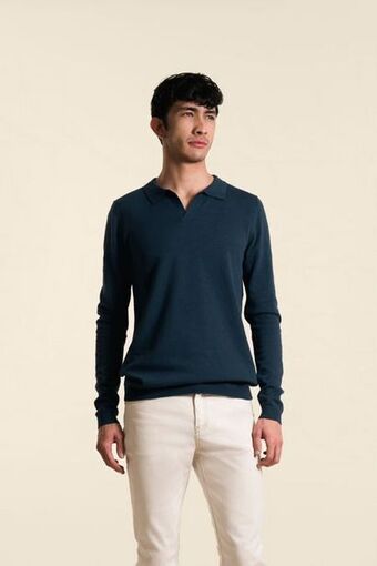 Vélez Polo manga larga pyxis tejida para hombre oferta