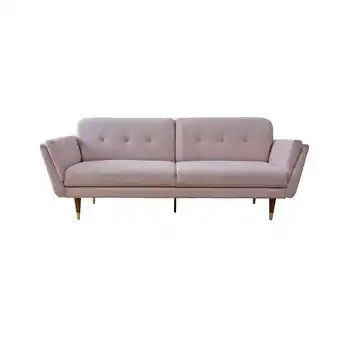 Sofá cama malta tela rosado/dorado