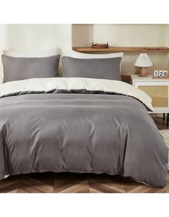 Flamingo Duvet bicolor gris oscuro / crema oferta