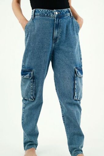 Tennis Jean mom fit azul para mujer oferta