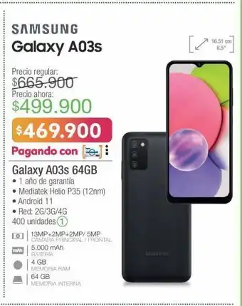 Jumbo Celular samsung galaxy a03s oferta