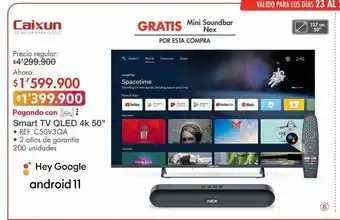 Metro Smart tv 50" 4k caixun oferta