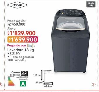 Metro Lavadora haceb oferta