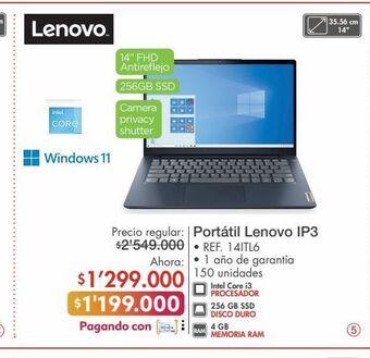 Metro Computador portátil lenovo oferta