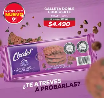 Tiendas D1 Galleta Doble Chocolate CHALET 120g oferta