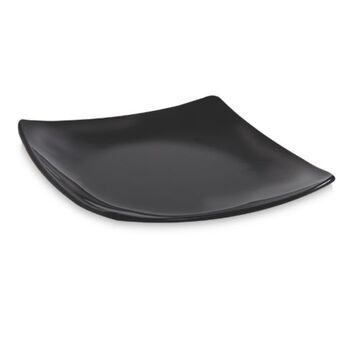 Makro Plato melamina 100 aro cuadrado negro 25cm oferta