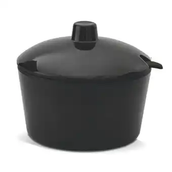 Makro Azucarera melamina 30 aro negra + cuchara negra oferta