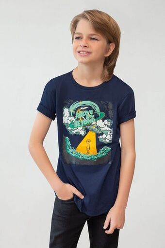 Pacífika Camiseta manga corta azul oferta