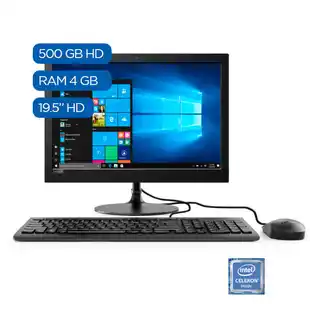 Alkomprar Computador All In One LENOVO 19,5"; Pulgadas 330 INTEL Celeron 4 GB RAM Disco Duro 500 GB Negro oferta