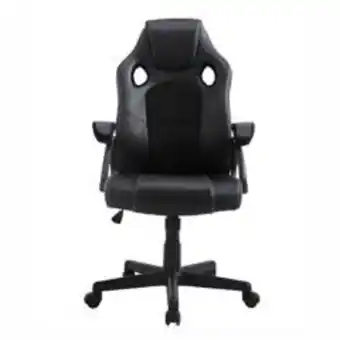Falabella Silla gamer negra cuerina ajustable rio con brazos oferta