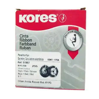 Falabella Cinta ribbon kores bicolor nylon negra - roja oferta