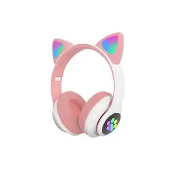 Falabella Audifono diadema orejas de gato rosado con huella oferta