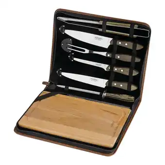 Falabella Juego Asado 8 Piezas Poly Castano oferta