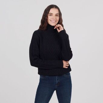 Fuera de Serie Sweater cuello alto manga larga oferta