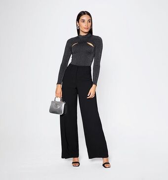 Studio F Blusa manga larga con cutout oferta