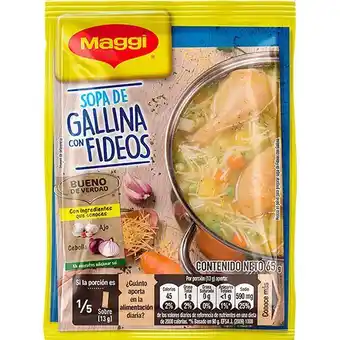 Merqueo Sopa gallina con fideos maggi oferta