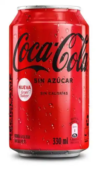 Merqueo Gaseosa coca cola sin azúcar lata oferta