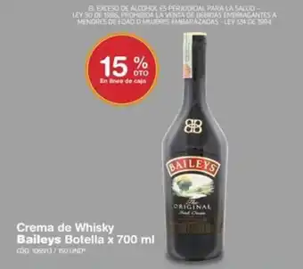 Makro Crema de Whisky Bailey's botella x 700ml oferta