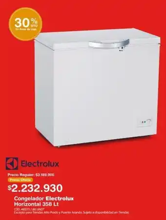 Makro Congelador Electrolux Horizontal 358lt oferta