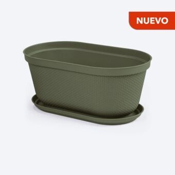 Rimax Matera ovalada rafia 40 cm con plato oferta