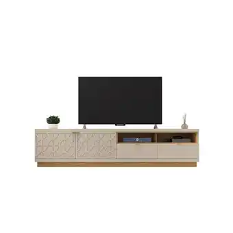 Carro tv renda natural / off white hasta 75