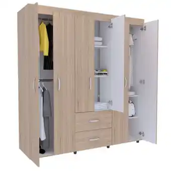 Superdroguería Olímpica Closet bariloche bombay, beige, variedad de entrepaños y seis puertas abatibles oferta