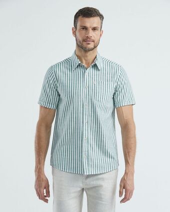 Chevignon Camisa de hombre, slim fit manga corta - rayas oferta