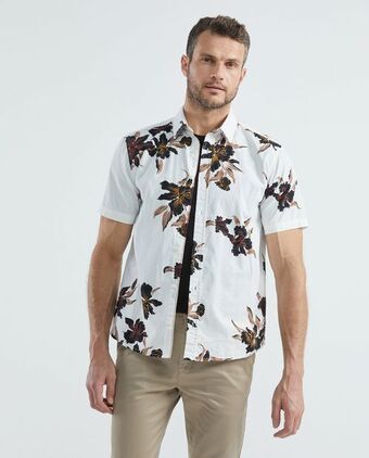 Chevignon Camisa de hombre, slim fit manga corta - maxi print flores oferta