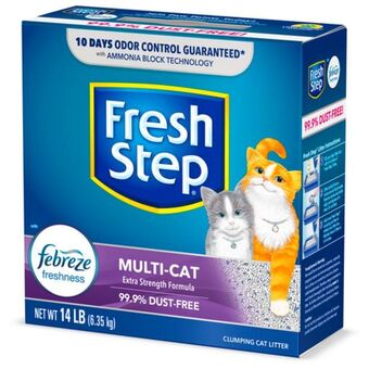 Arena para gatos fresh step multi cat con carbón activado 14 lb
