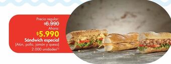 Metro Sandwich especial oferta
