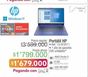 Jumbo Portátil hp oferta