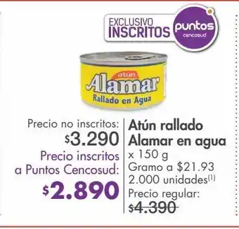 Metro Atún rallado alamar en agua x 150g oferta