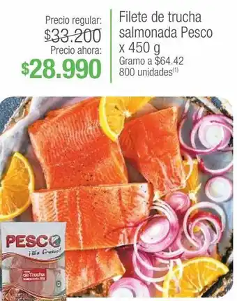 Jumbo Filete de trucha salmonada pesco x 450 g oferta