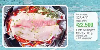 Jumbo Filete de mojarra fresca x 500 g oferta