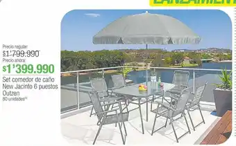 Jumbo Set comedor de caño new jacinto 6 puestos outzen oferta