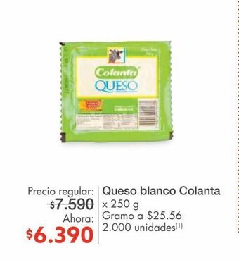 Metro Queso blanco colanta x 250g oferta