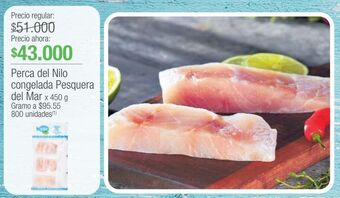 Jumbo Perca del nilo congelada pesquera del mar x 450 g oferta