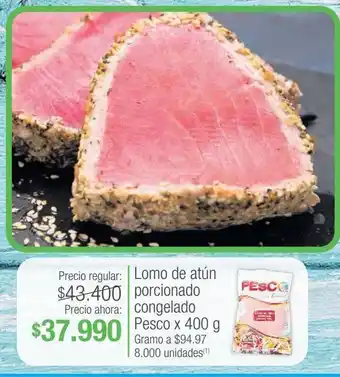 Jumbo Lomo de atún porcionado congelado pesco x 400 g oferta
